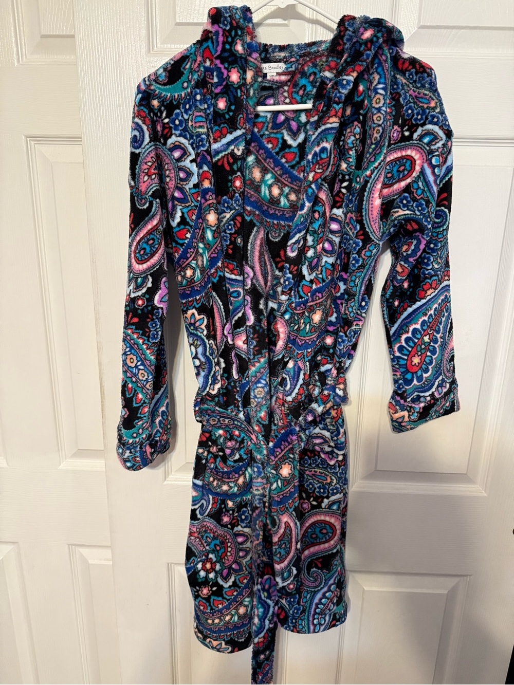 Vera Bradley Paisley Print Robe in Black, Pink, Blue, Purple
